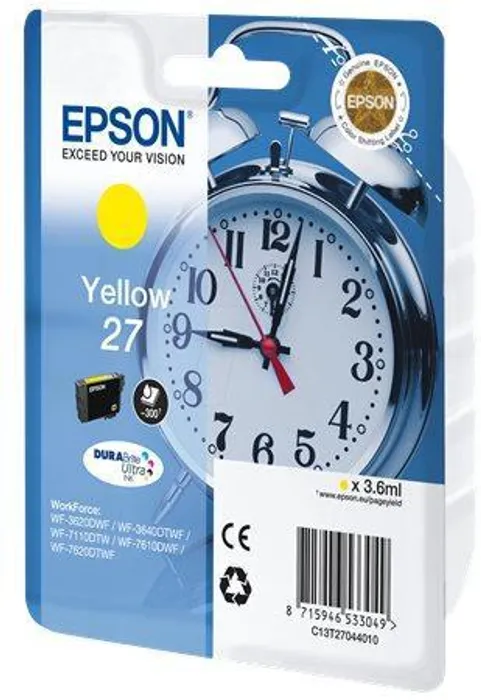Hlavný obrázok produktu T27044010 Toner pro Workforce 3620DWF,7110DTW série tiskáren, EPSON yellow, 3,6 ml