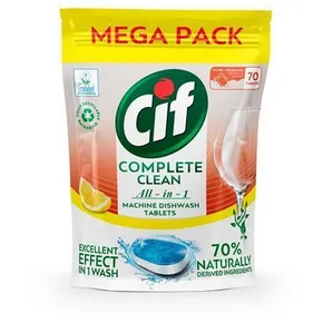 Tablety do umývačky riadu "Complete Clean All-in-One", 70ks, citrón, CIF