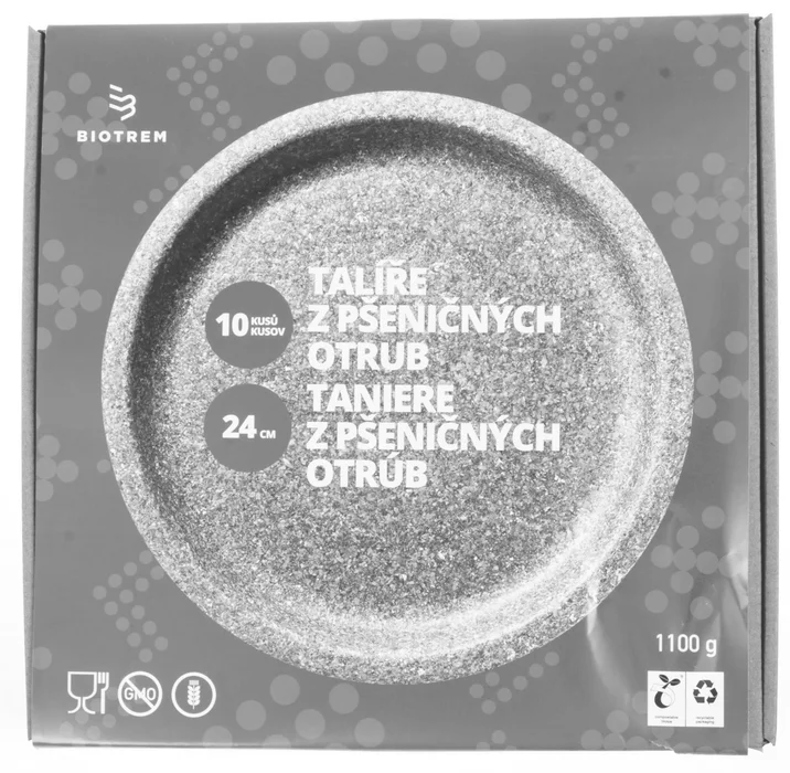 Hlavný obrázok produktu Talíř z pšeničných otrub 24cm BIO [10 ks]