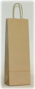 Paperová taška na fľašu, biela 14x8,5x39,5 cm [1 ks]