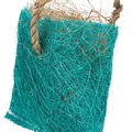 Ďalší obrázok produktu Taštička s kokosovým vláknom - hračka pre hlodavce, sisal, 10 x 13 cm, modrá