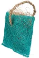 Taštička s kokosovým vláknom - hračka pre hlodavce, sisal, 10 x 13 cm, modrá