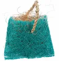Taštička s kokosovým vláknom - hračka pre hlodavce, sisal, 10 x 13 cm, modrá