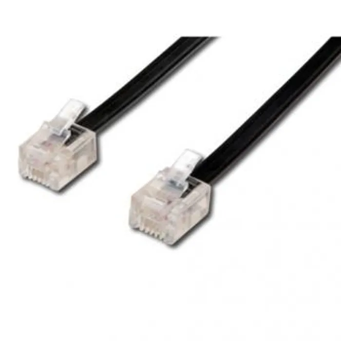 Hlavný obrázok produktu Telefonní kabel, RJ11 M-10m, černý, pro ADSL modem, economy