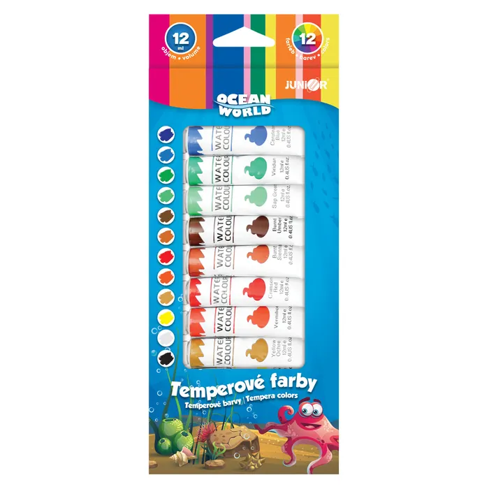 Hlavný obrázok produktu Temperové barvy 12 ml - 12 ks