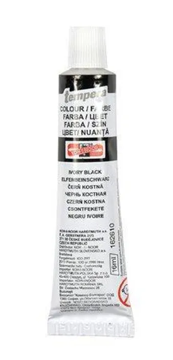 Hlavný obrázok produktu Temperové barvy 16ml - 162610 čerň kostní