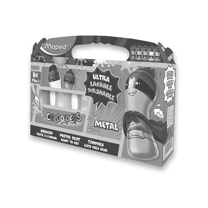 Hlavný obrázok produktu Temperové barvy Maped Color'Peps Speciální metal 5 barev, 5 x 75 ml
