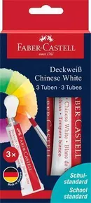 Farby temperowe Faber-Castell Connector Chinese White - białe, 3 szt.