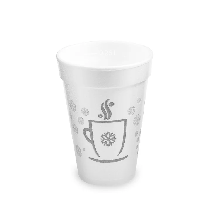 Hlavný obrázok produktu Termo-kelímek Zimní období z pěnového PS 0,25 l (průměr 80 mm) [20 ks] - polystyrénový