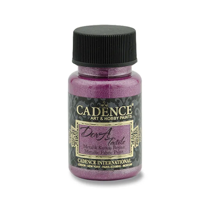Hlavný obrázok produktu Textilní barva Cadence Dora Textile, met. fuchsiová, 50 ml