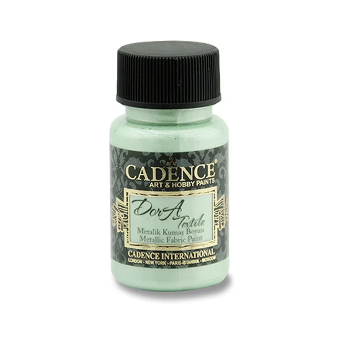 Hlavný obrázok produktu Textilní barva Cadence Dora Textile, met. mátová, 50 ml