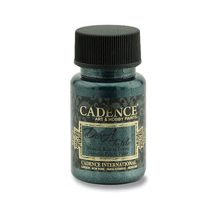 Hlavný obrázok produktu Textilní barva Cadence Dora Textile, met. petrolejová, 50 ml