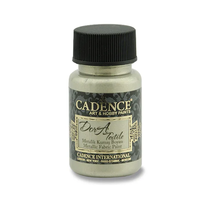Hlavný obrázok produktu Textilní barva Cadence Dora Textile, met. platinová, 50 ml