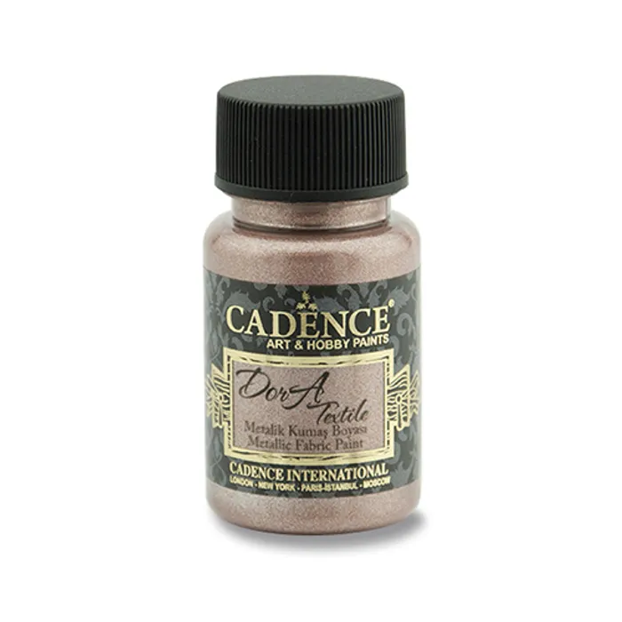 Hlavný obrázok produktu Textilní barva Cadence Dora Textile, met. starorůžová, 50 ml