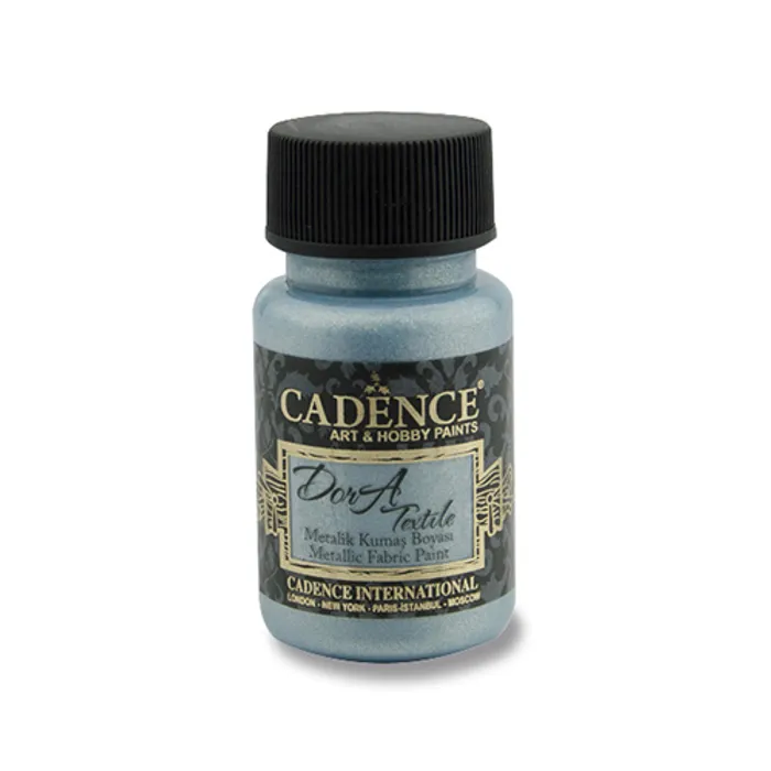 Hlavný obrázok produktu Textilní barva Cadence Dora Textile, met. sv. modrá, 50 ml