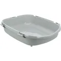 Ďalší obrázok produktu Toaleta Primo XXL krytá, 56 x 47 x 71cm, sivá/biela