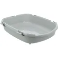 Ďalší obrázok produktu Toaleta Primo XXL krytá, 56 x 47 x 71cm, sivá/biela