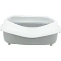 Ďalší obrázok produktu Toaleta Primo XXL s okrajom, 56 x 25 x 71cm, sivá/biela