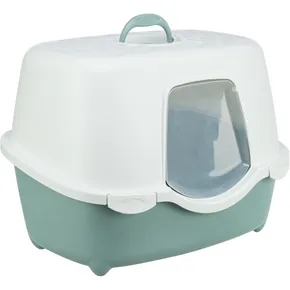 Toaleta pre mačky DAVIO TOP, 56 x 39 x 39 cm, zelená/biela