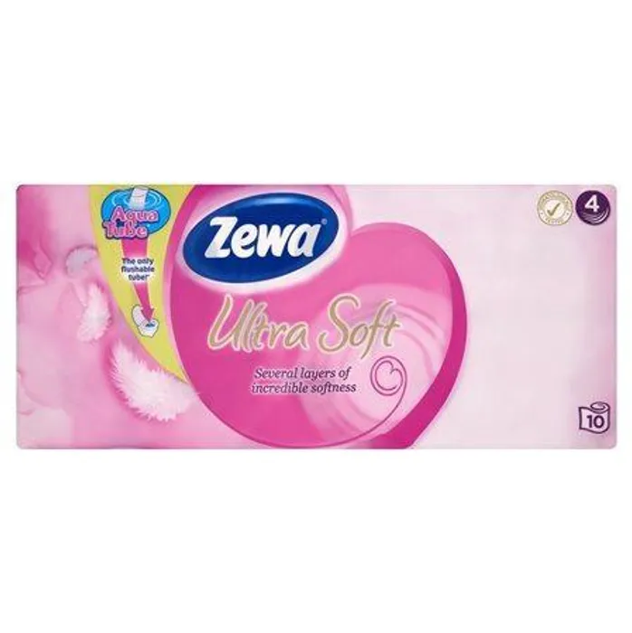 Hlavný obrázok produktu Toaletní papír, 4vrstvý, 10 role,  ZEWA "Ultra Soft", bílý
