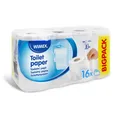 Toaletný papier (FSC Mix) 2vrstvý biely priemer 10,5cm 17m 150 útržkov [16 ks]