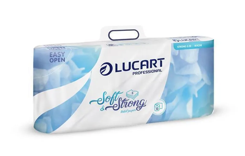 Hlavný obrázok produktu Toaletní papír "Soft and Strong", bílá, třívrstvý, malé role, 10 rolí, LUCART