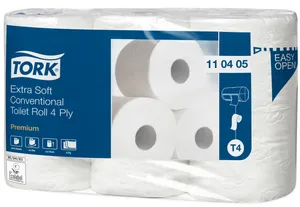 Toaletný papier TORK 110405 Premium Extra Soft 4-vrstvový 153 útržkov T4 [6 ks]