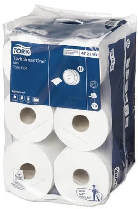 Hlavný obrázok produktu Toaletní papír TORK 472193 SmartOne mini se středovým odvíjením 2vrstvy T9 [12 ks]