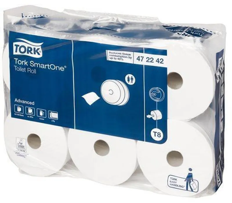 Hlavný obrázok produktu Toaletní papír TORK 472242 SmartOne se středovým odvíjením 2 vrstvy T8 [6 ks]