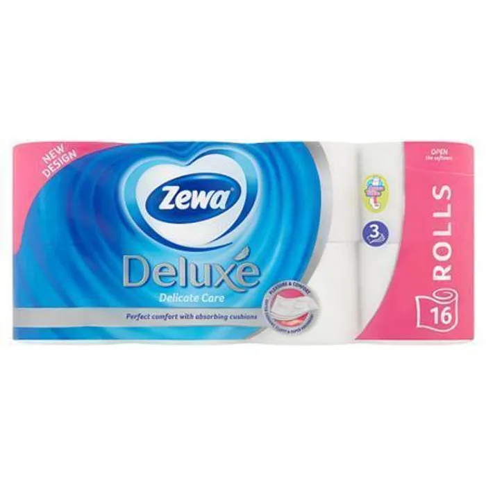 Hlavný obrázok produktu Toaletní papír ZEWA Deluxe 3vrstvý bílý [16 rolí]