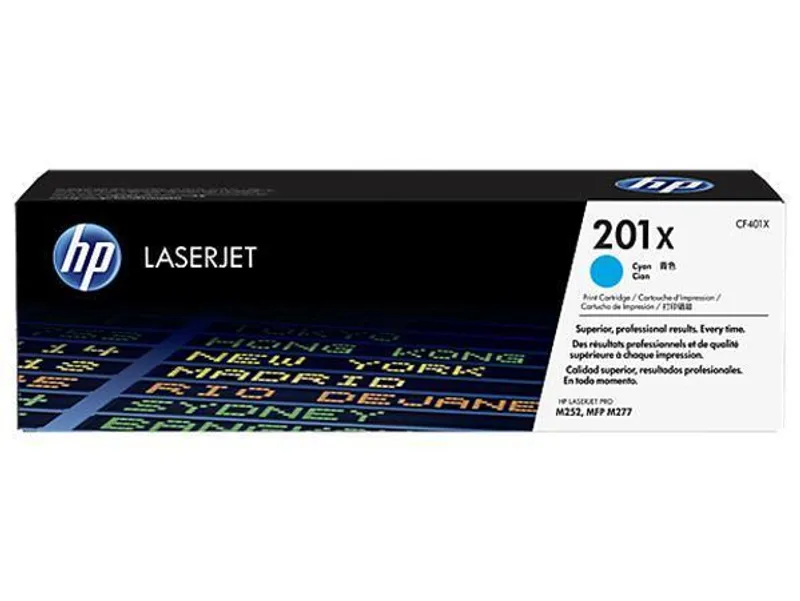 Hlavný obrázok produktu Toner HP 201X, do tiskárny Color LaserJet Pro M252, M277, azurová, 2,3k , HP