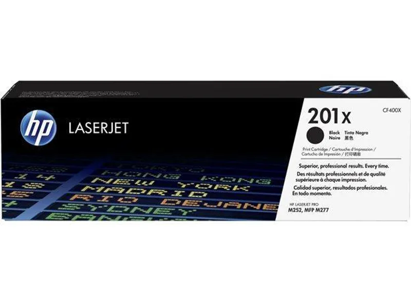 Hlavný obrázok produktu Toner HP 201X, do tiskárny Color LaserJet Pro M252, M277, černá, 2,8k , HP