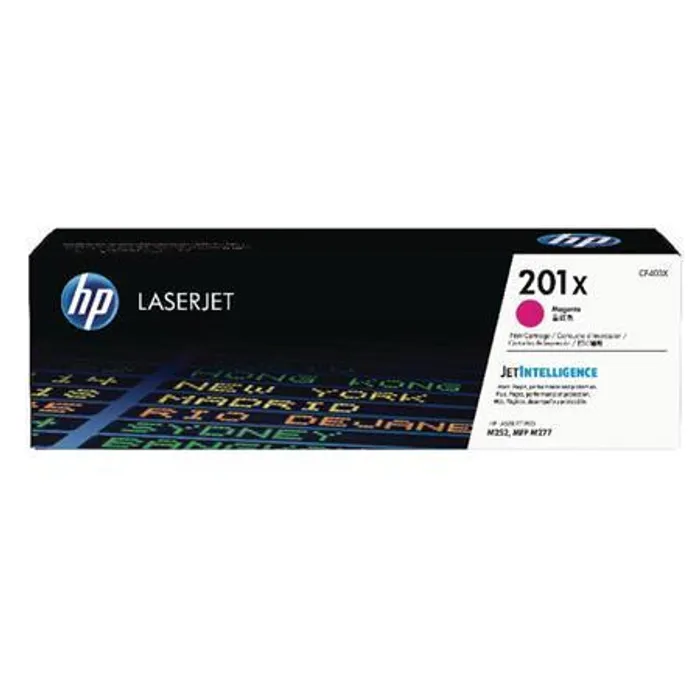 Hlavný obrázok produktu Toner HP 201X, do tiskárny Color LaserJet Pro M252, M277, purpurová, 2,3k , HP