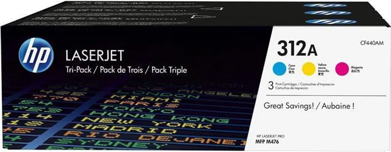 Hlavný obrázok produktu Toner HP 312A, do tiskárny LaserJet M476, azurová+purpurová+žlutá, 3x2, 7k, HP