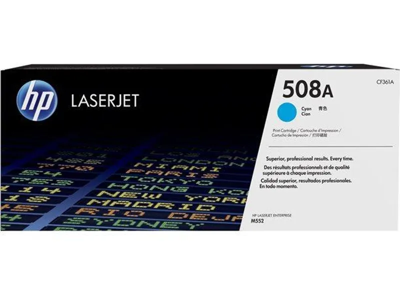 Hlavný obrázok produktu Toner HP 508A, do tiskárny Color LaserJet Enterprise M552, M553, azurová, 5k , HP