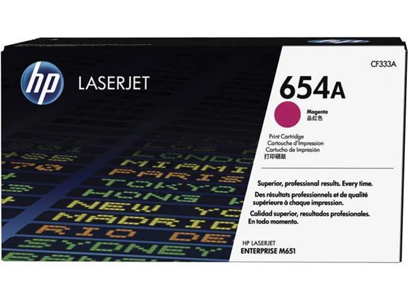 Hlavný obrázok produktu Toner HP 654A, do tiskárny Color LaserJet Enterprise M651, purpurová, 20k , HP