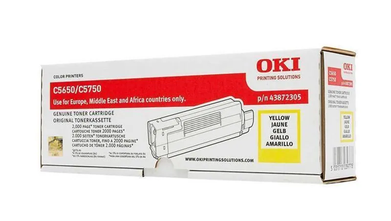 Hlavný obrázok produktu Toner pro "C5650, 5750" tiskárny, OKI Žlutá, 2 tis.stran