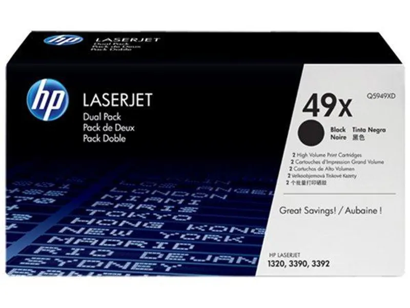 Hlavný obrázok produktu Toner pro "LaserJet 1320, 3390, 3392" tiskárny, HP "Q5949XD" Černá, 2*6 tis.stran
