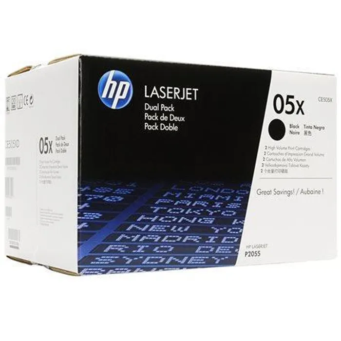 Hlavný obrázok produktu Toner pro "LaserJet P2055" tiskárnu, HP "CE505XD" Černá, 2*6,5 tis.stran