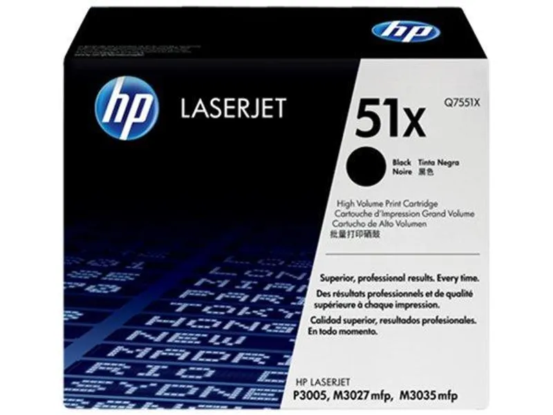 Hlavný obrázok produktu Toner pro "LaserJet P3005, M3027MFP" tiskárny, HP "Q7551X" Černá, 13 tis.stran