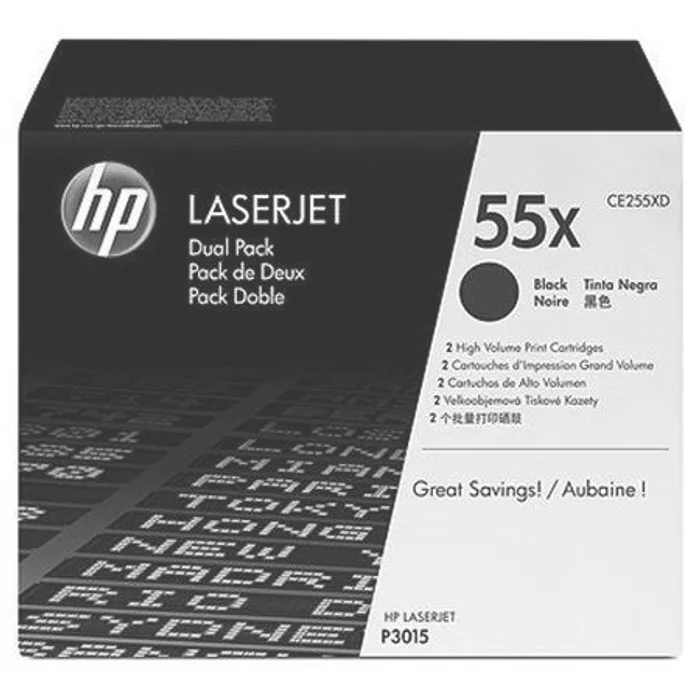Hlavný obrázok produktu Toner pro "LaserJet P3015" tiskárnu, HP "CE255XD" Černá, 2*12,5 tis.stran