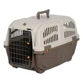 Ďalší obrázok produktu Transportná prepravka SKUDO 2, XS-S, 35x36x55 cm, tmavo šedá/piesková (max. 18kg)