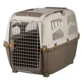 Transportná prepravka SKUDO 6, M-L, 63x70x92 cm, tmavo šedá/piesková (max. 40kg)