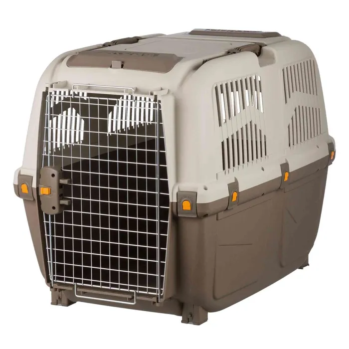 Hlavný obrázok produktu Transportní přepravka SKUDO 6, M-L, 63x70x92 cm, tmavě šedá/písková (max. 40kg)
