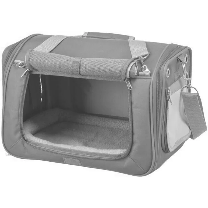 Hlavný obrázok produktu Transportní taška VICKY, 40 x 27 x 28 cm, do 5 kg, šedá/tyrkysová