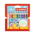 Trojhranné pastelky STABILO Trio silná krátka - 12 ks sada