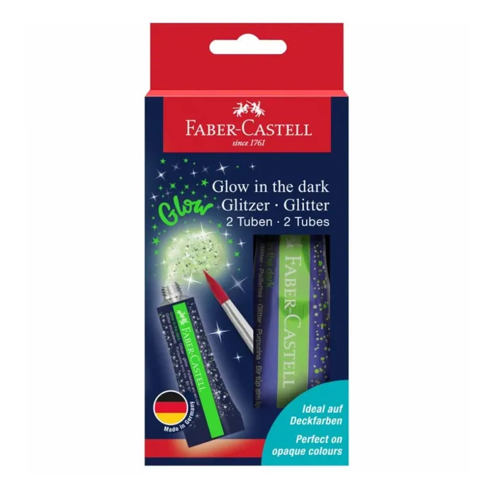 Hlavný obrázok produktu Třpytky Faber-Castell Glow in the dark 12 ml, 2 ks