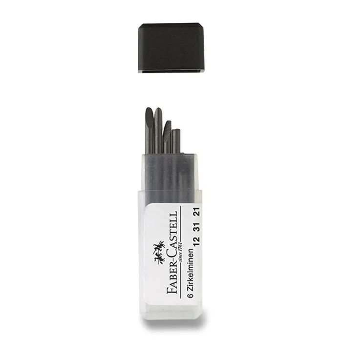 Hlavný obrázok produktu Náhradní tuhy do kružítka, 6ks  Faber Castell 123121