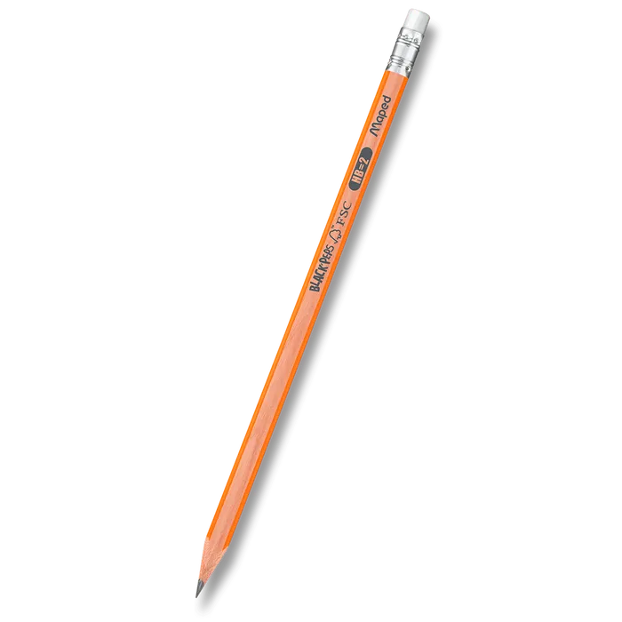 Hlavný obrázok produktu Tužka Maped Black´Peps s pryží,tvrdost HB, 12 ks