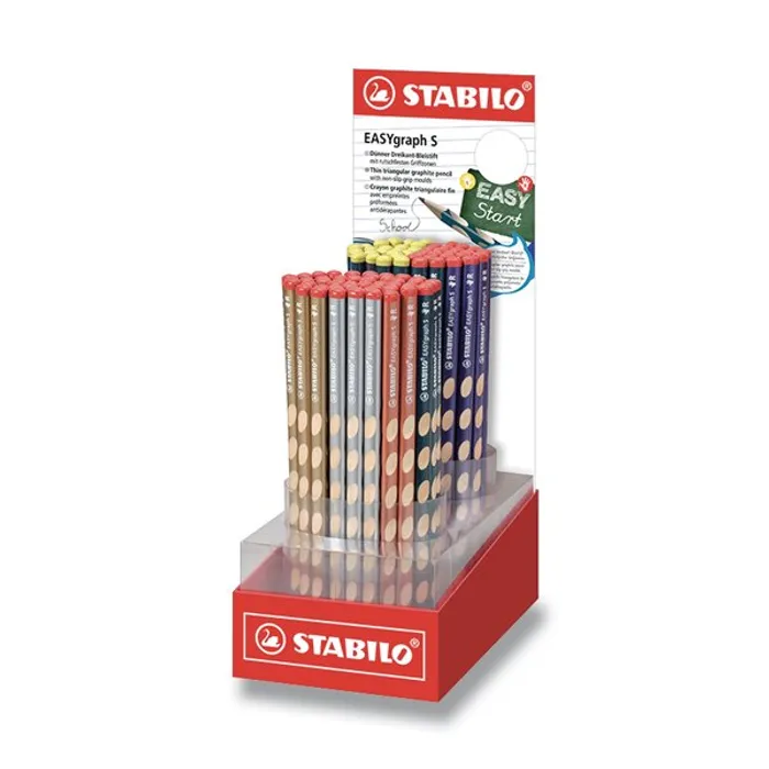 Hlavný obrázok produktu Tužka Stabilo Easygraph S Metallic tvrdost HB (číslo 2), stojánek 90 ks